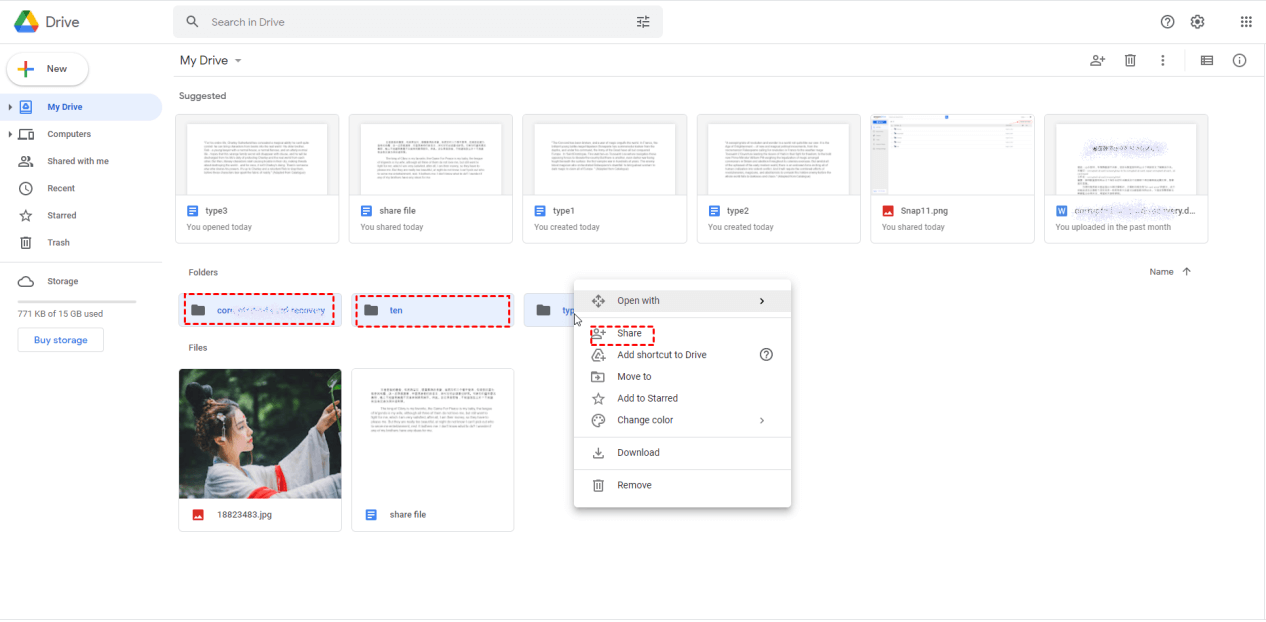 Share Multiple Folders On Google Drive
