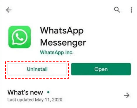 Uninstall Whatsapp