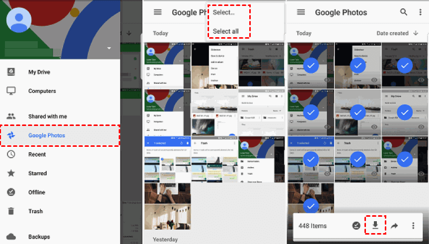 Restore Photos from Google Drive to Android