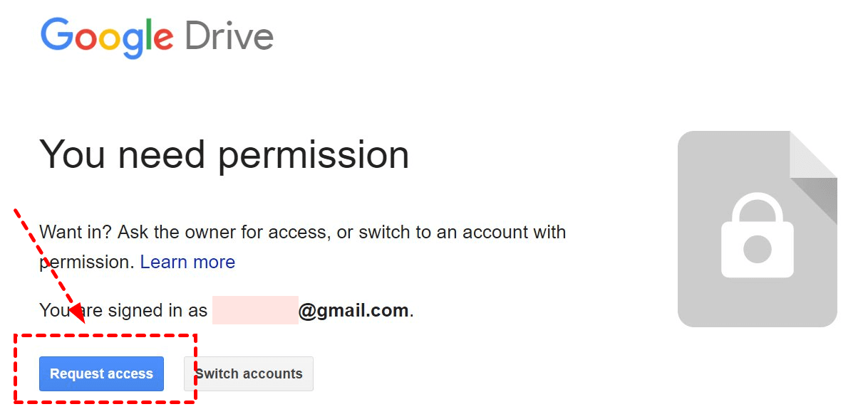 You need permission request access