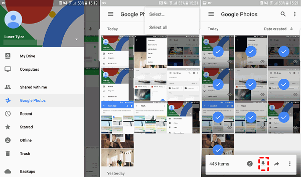 Google Photos Download Phone