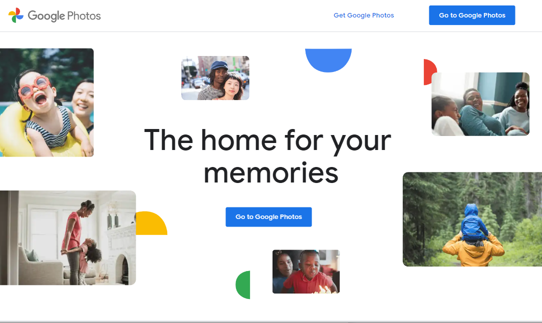 Google Photos Home Page