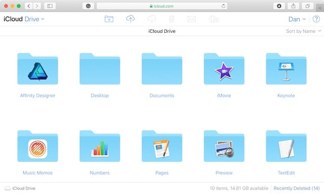 iCloud in Mac