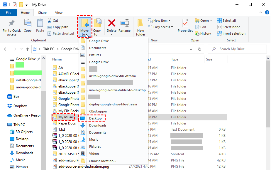 Can I link a Google Drive folder to my desktop?