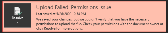 OneDrive Upload Failed Permission issue