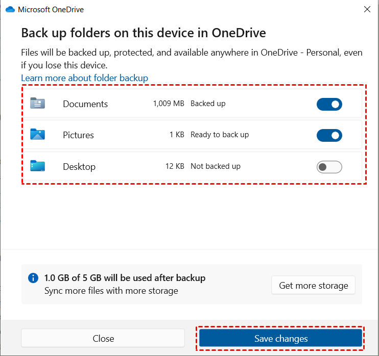 Disable Backup Documents