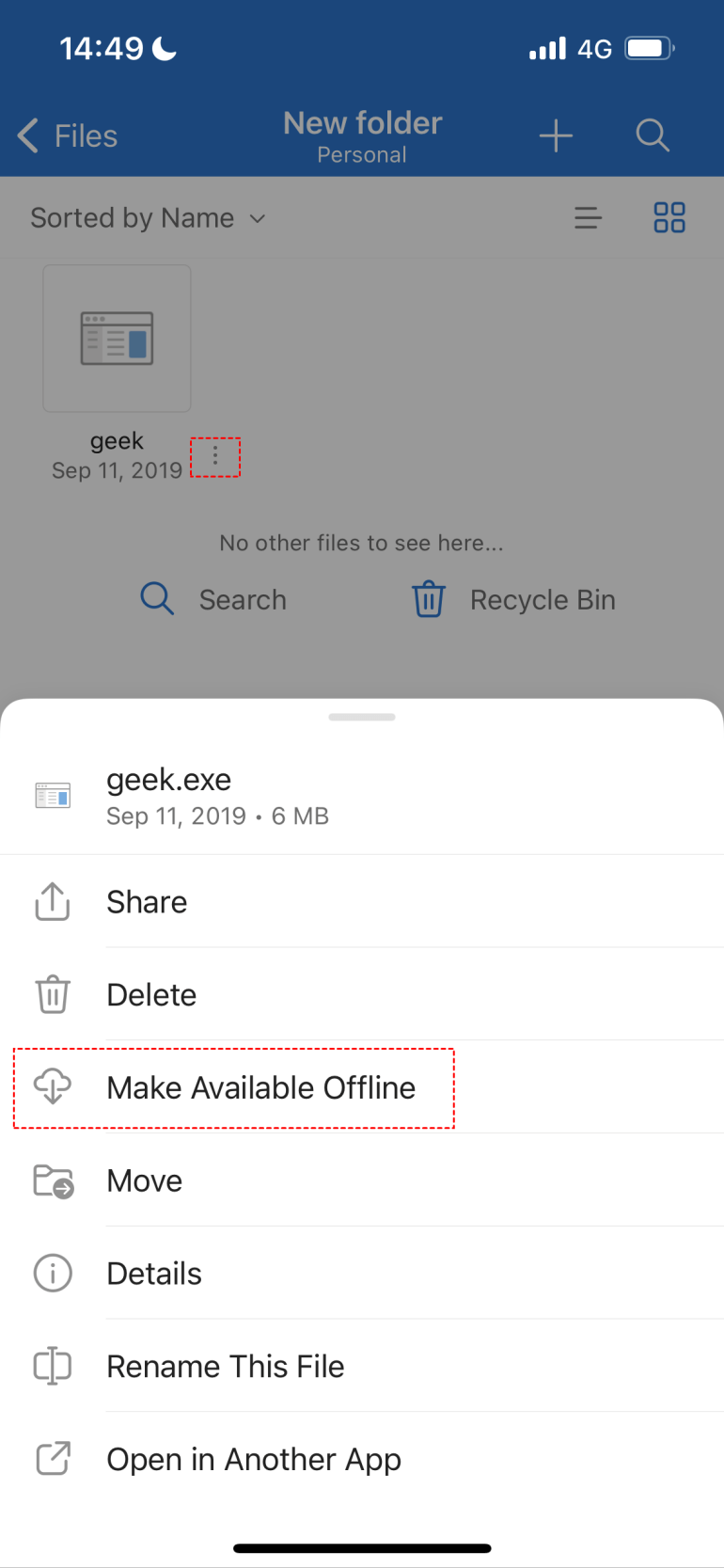 Make Available Offline
