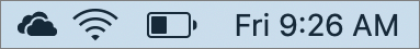 OneDrive cloud icon on Mac