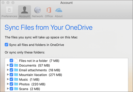 Sync Files from Your OneDrive on Mac