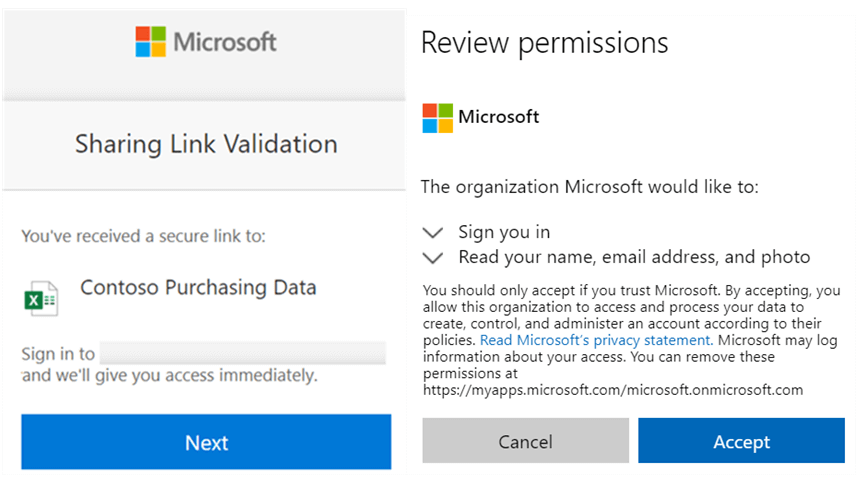 Onedrive Share Recipient Verify With Sign In