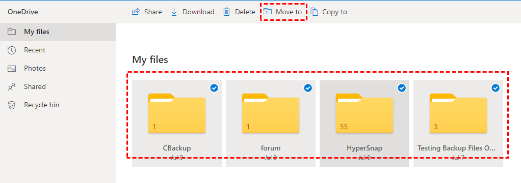 Onedrive Click Move To