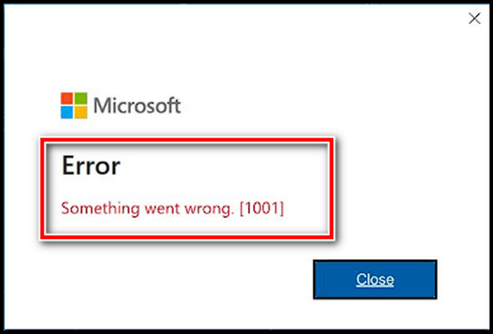 Error 1001