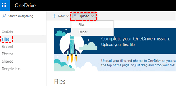 OneDrive Upload files