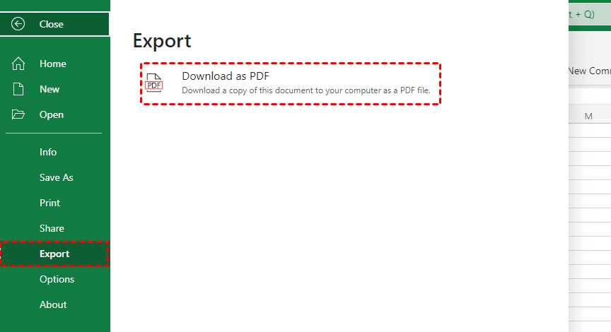 Export Excel