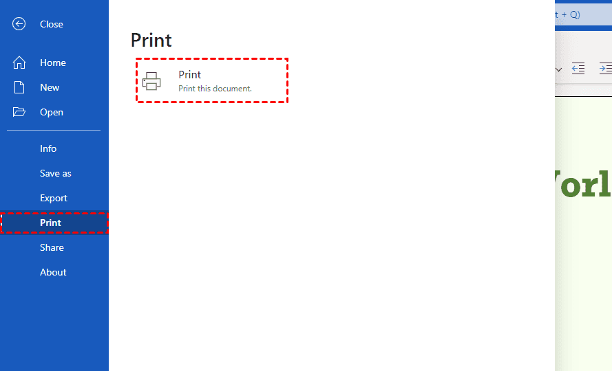 Print Word Document