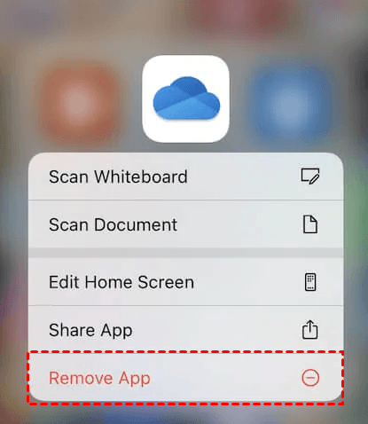Remove OneDrive iOS