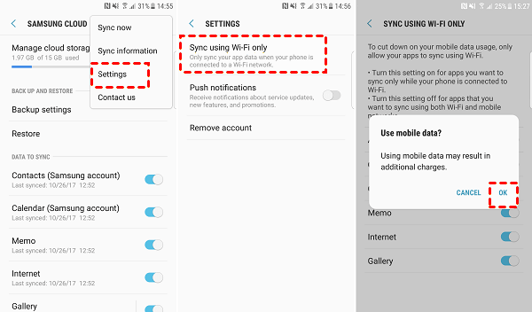 Turn Off Sync Using Wifi Only