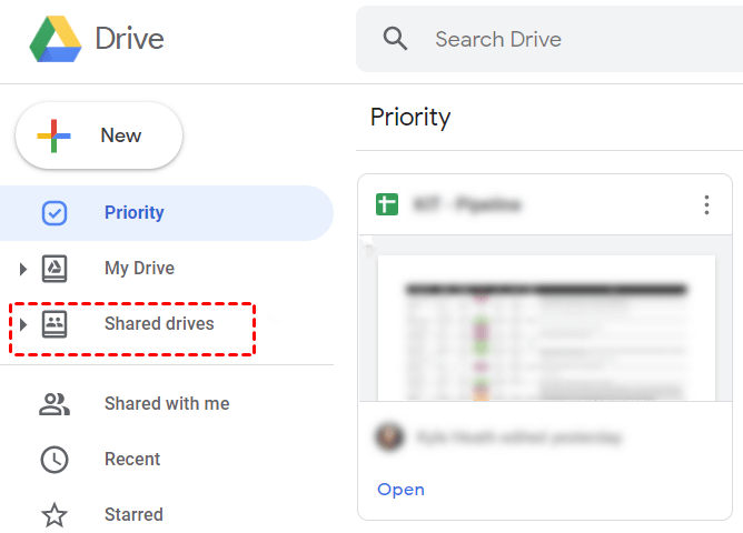 Shared Drive on Google