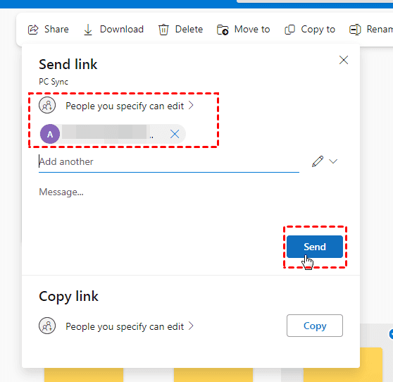 Send Link Settings