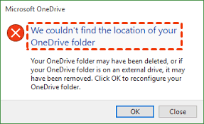 We Couldn't Find OneDrive Location