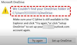 We Couldn't Find Your OneDrive Folder