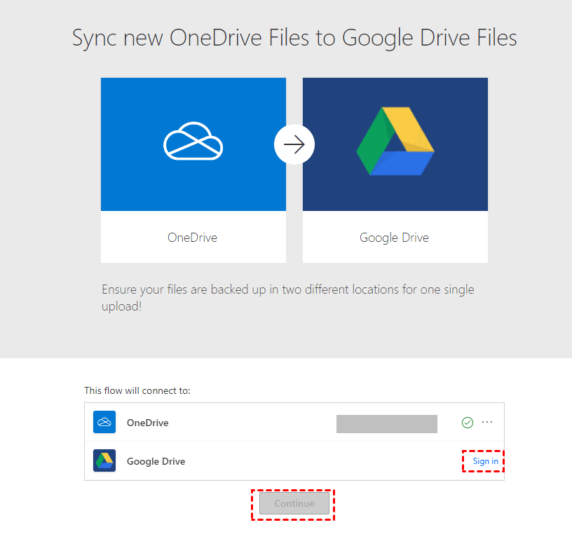 Sync OneDrive to Google Drive Power Automate2
