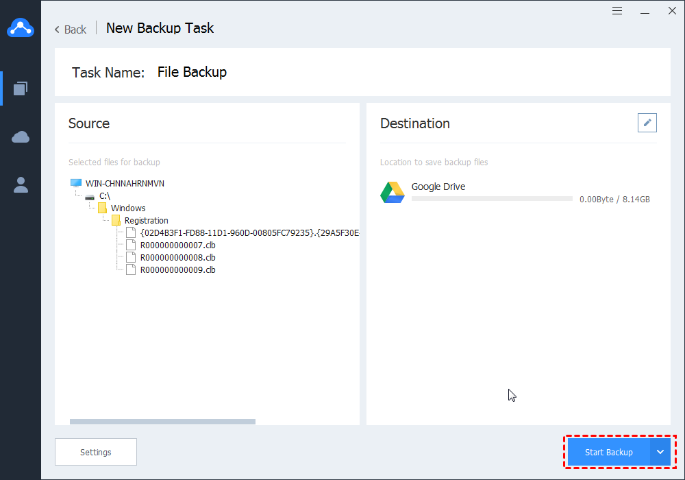 Start Backup