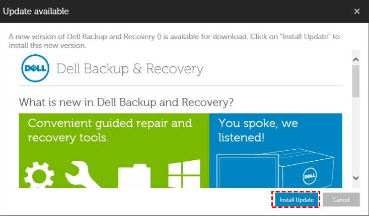 Update Dell Backup And Recovery